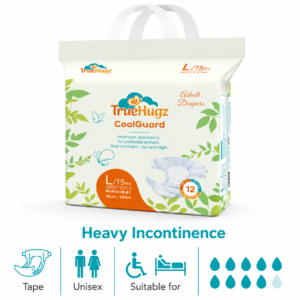 TrueHugz CoolGuard (Adult Diapers – 15 Pieces)